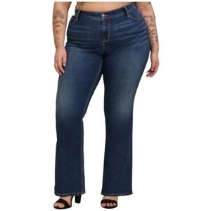 Torrid Luxe Relaxed Boot Cut Mid-rise Blue Jeans - EUC 14 Women's Regular